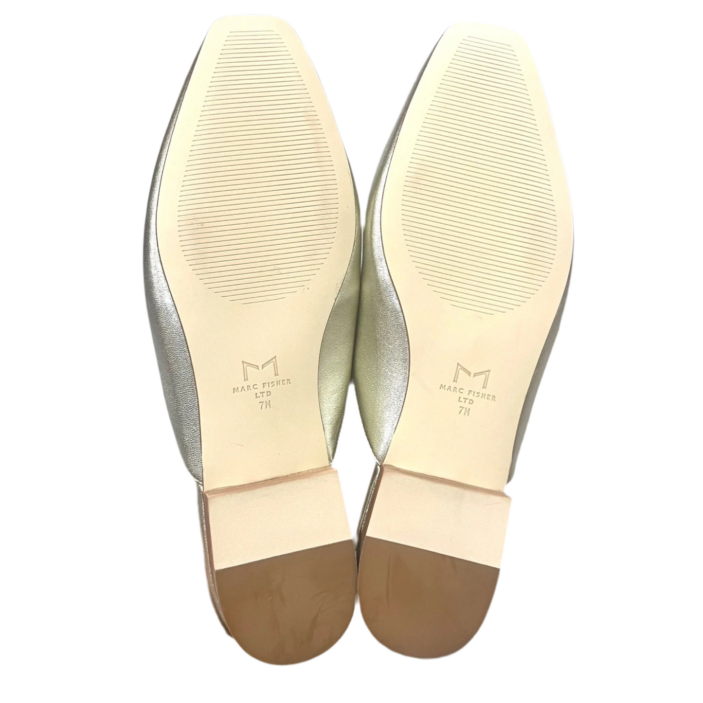 Shoes Heels Block By Marc Fisher In Gold, Size: 7