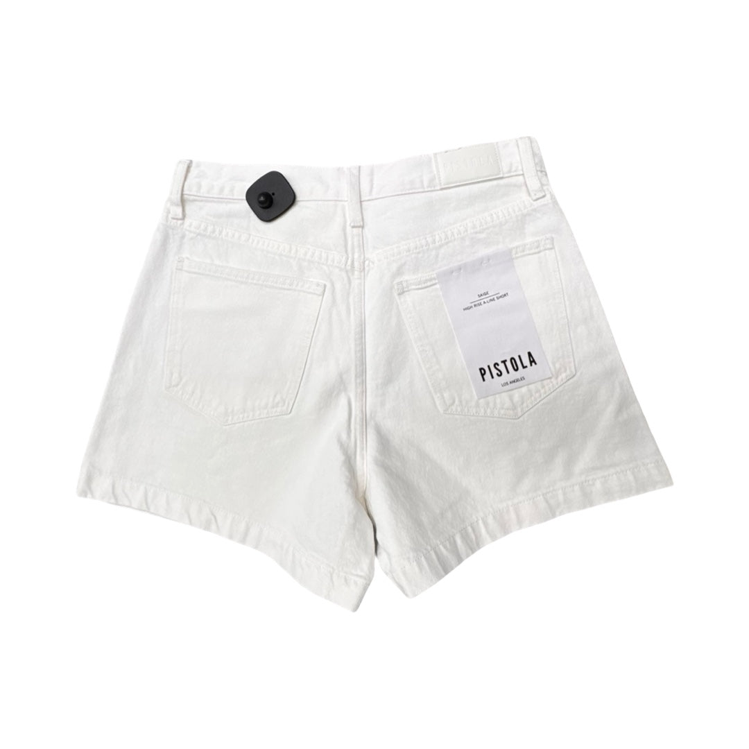 Shorts By Pistola In White Denim, Size:6