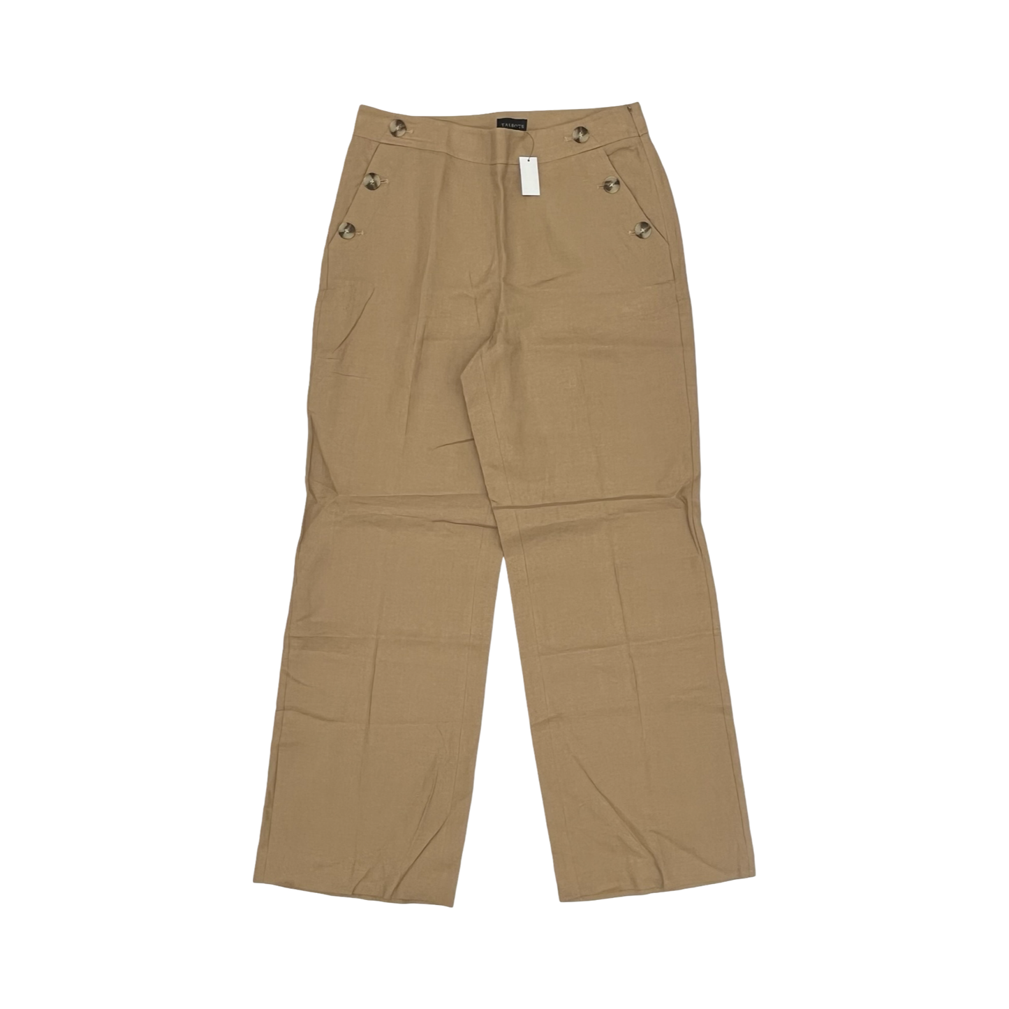 Pants Linen By Talbots In Tan, Size:10
