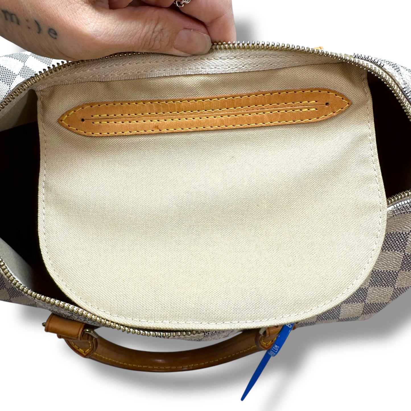 Speedy 35 Handbag Luxury Designer By Louis Vuitton, Size: Large