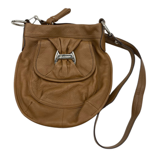 Crossbody Leather By B. Makowsky In Brown, Size:Medium
