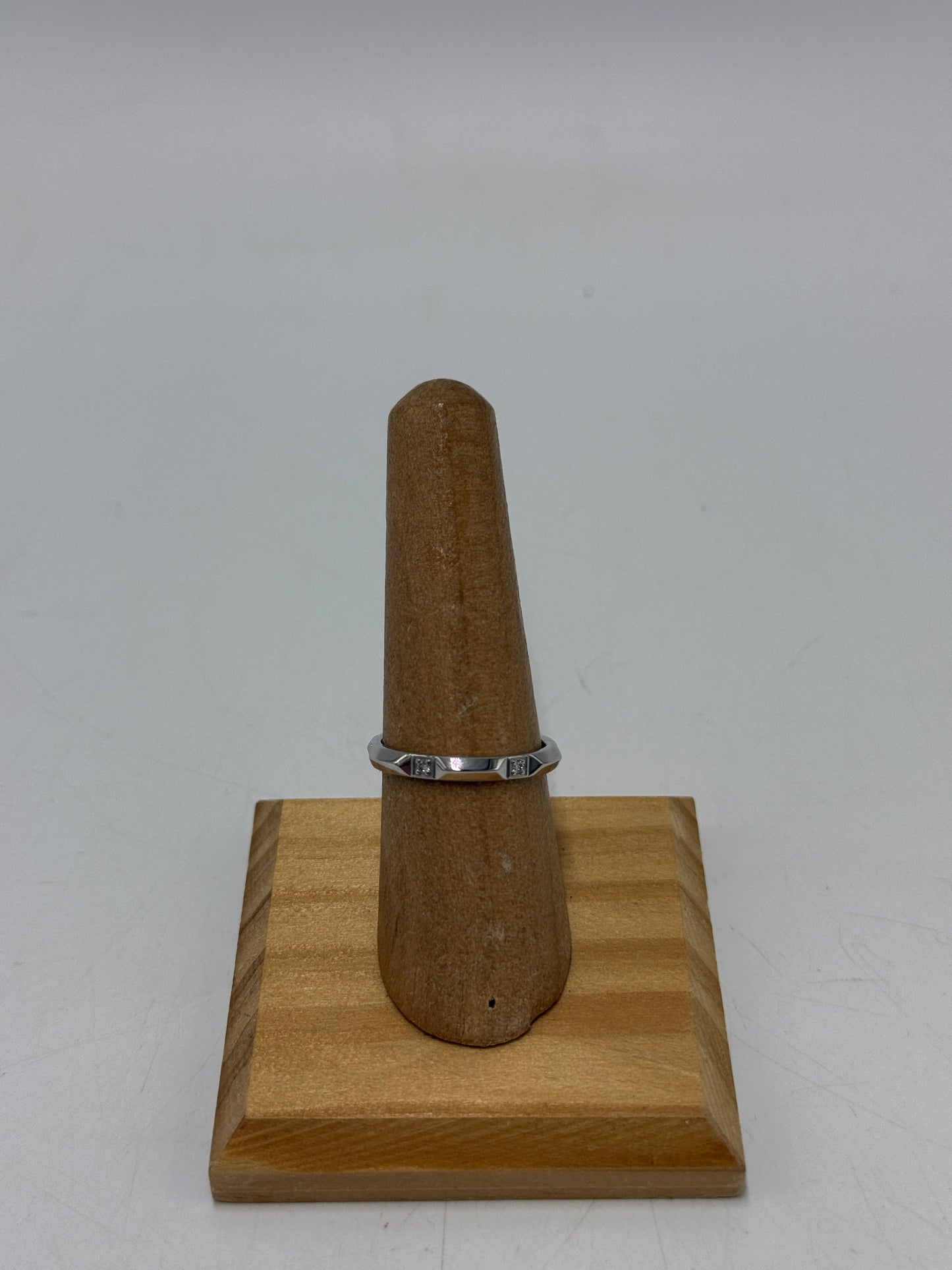 Tiffany And Company Platinum True Band Diamond Luxury Ring, Size: 7