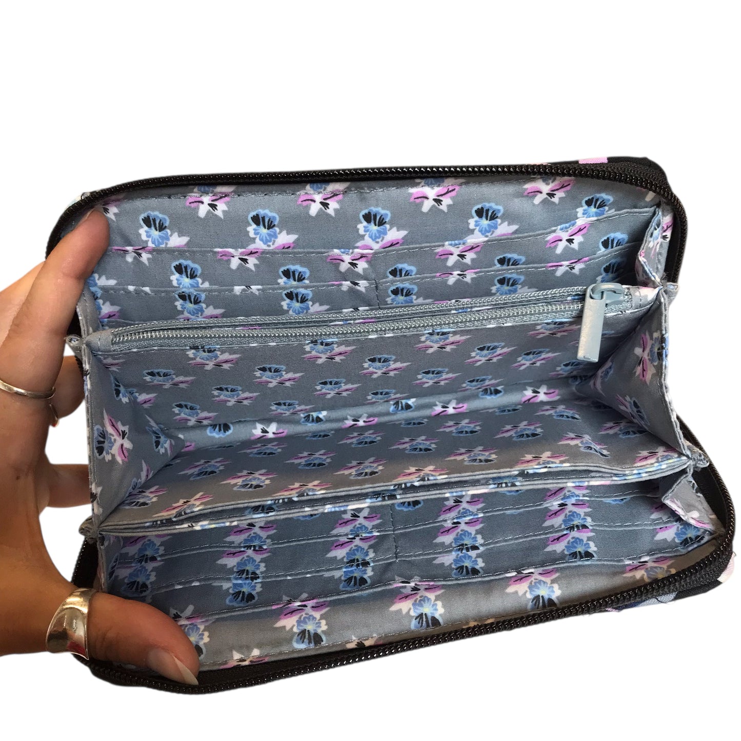 WALLET by VERA BRADLEY in BLUE & PURPLE, Size:MEDIUM