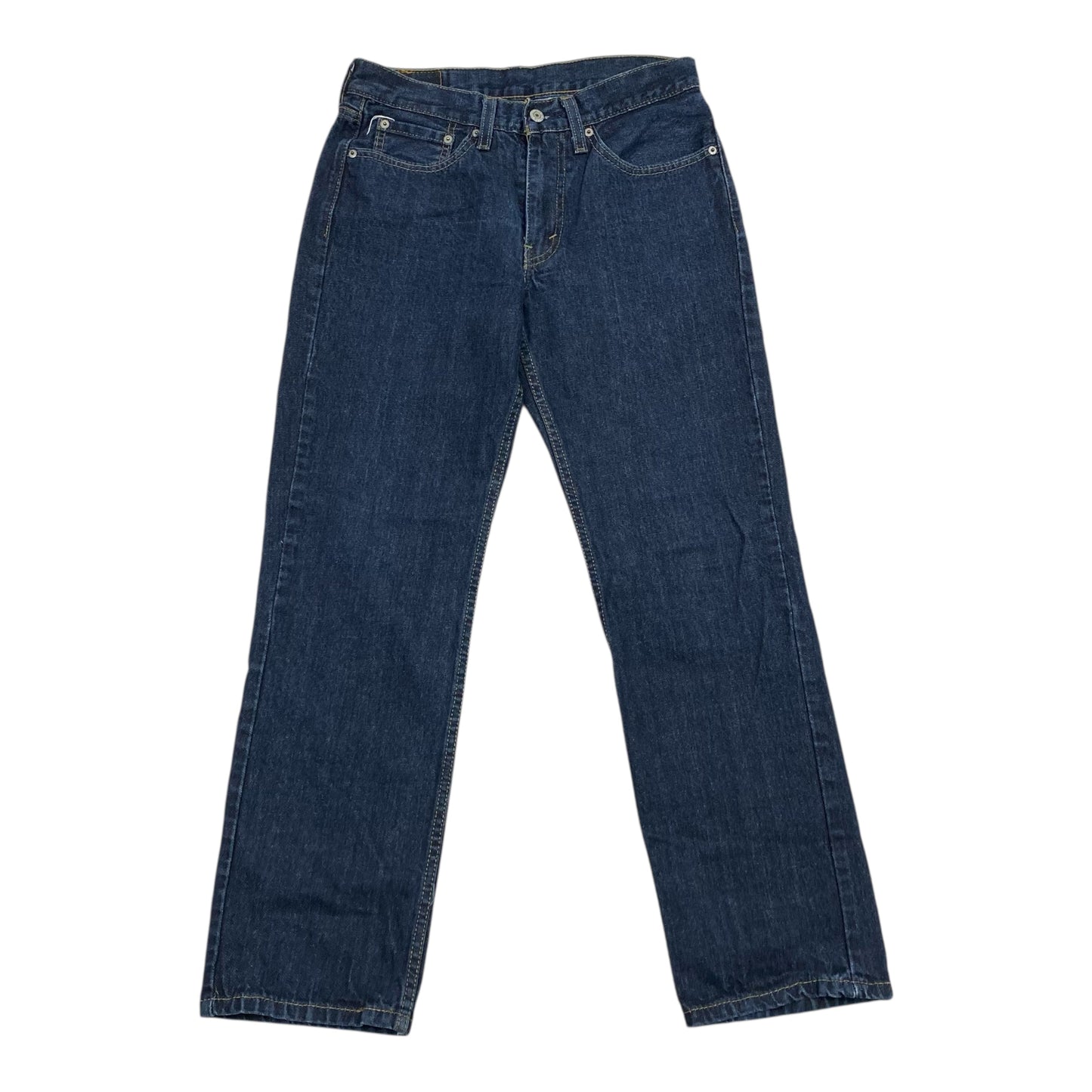 Jeans Straight By Levis In Blue Denim, Size:12
