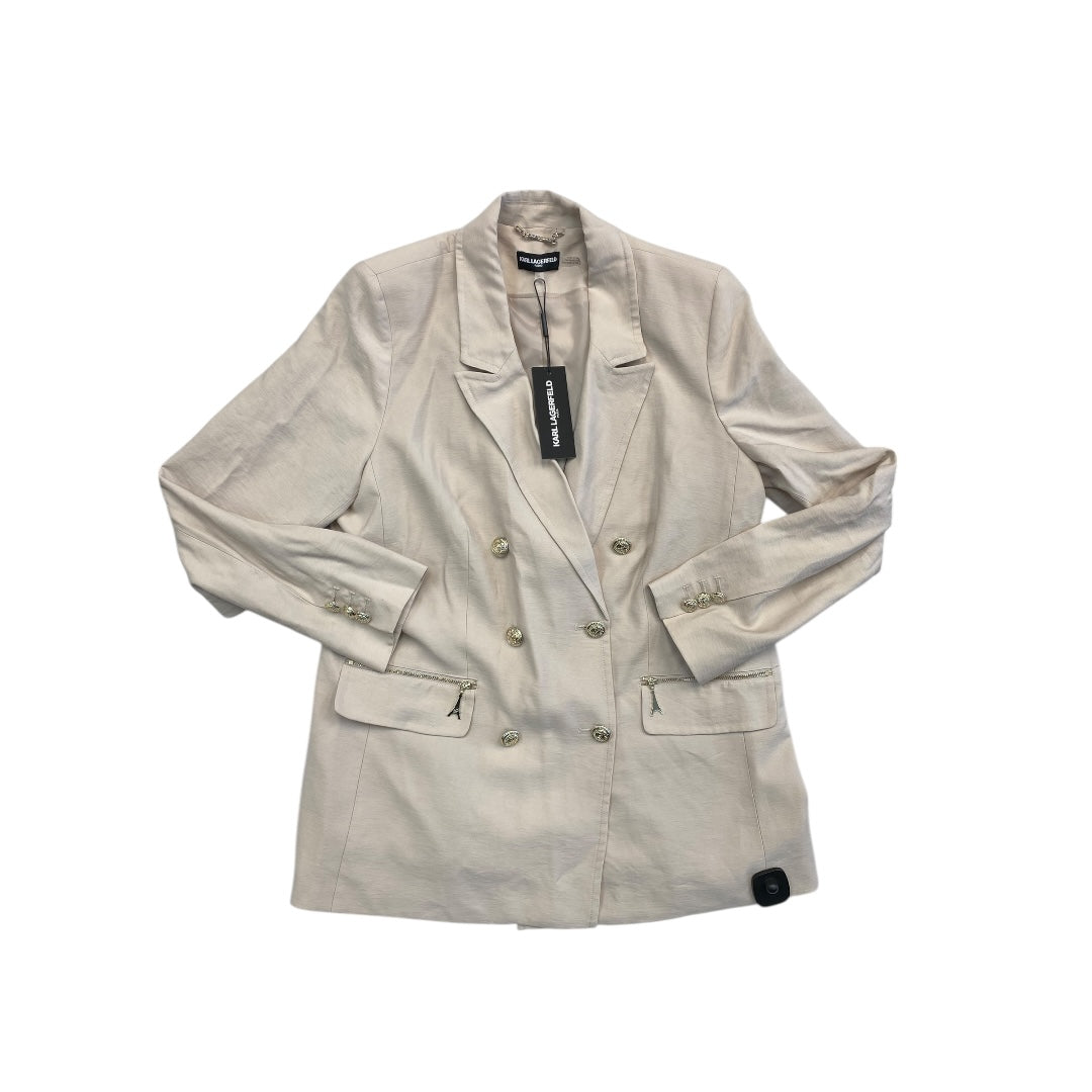 Blazer Designer By Karl Lagerfeld In Beige, Size:14