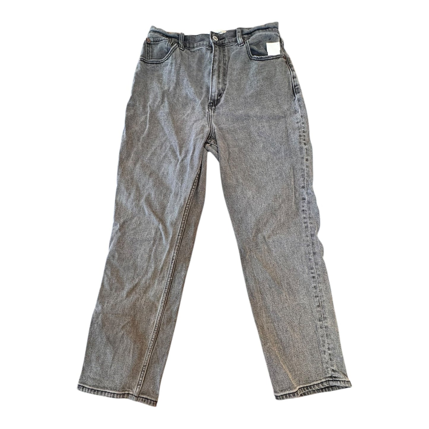 Jeans Straight By Abercrombie And Fitch In Black Denim, Size:8