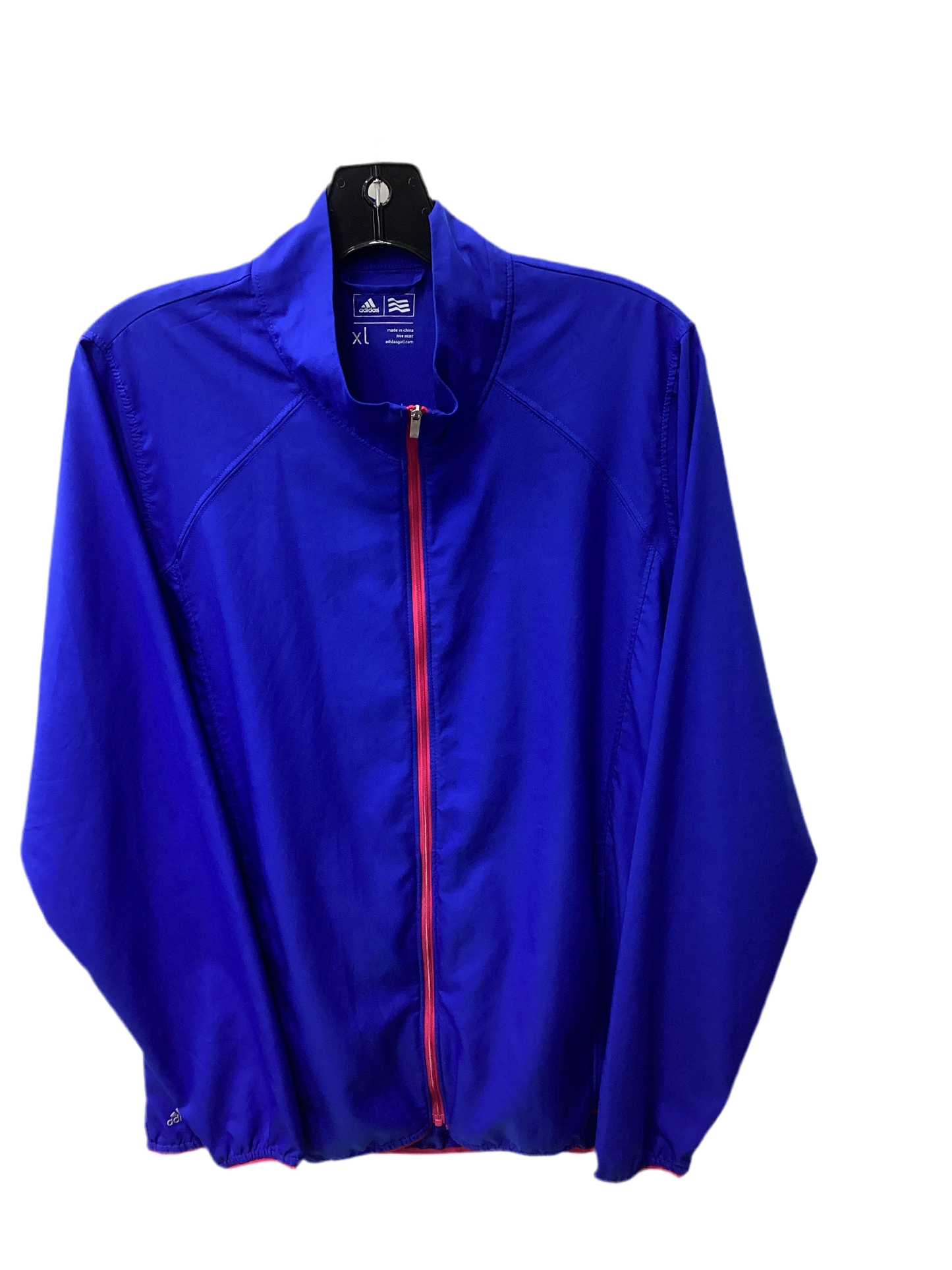 Athletic Jacket By Adidas In Blue, Size:Xl
