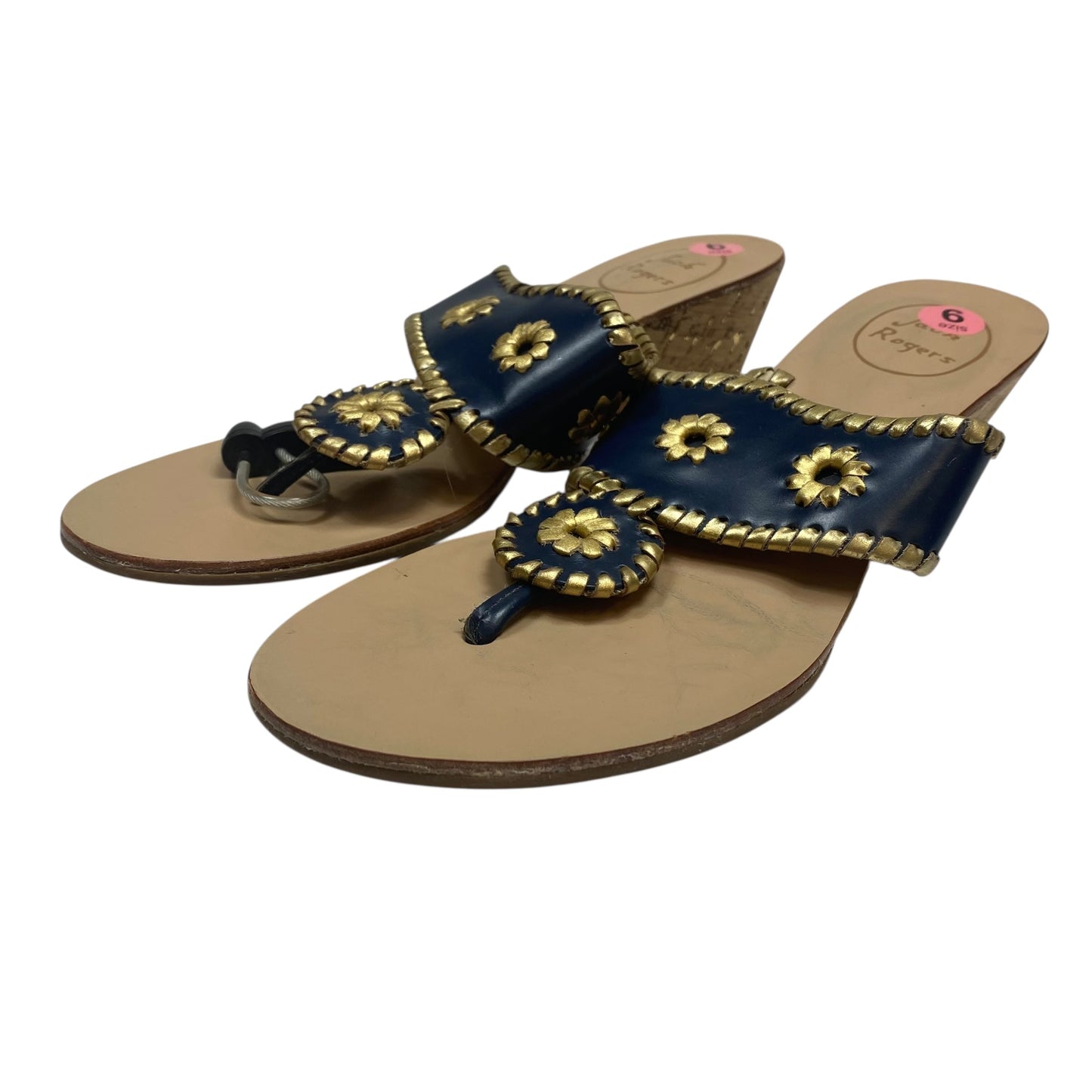 Sandals Designer By Jack Rogers In Blue, Size:9