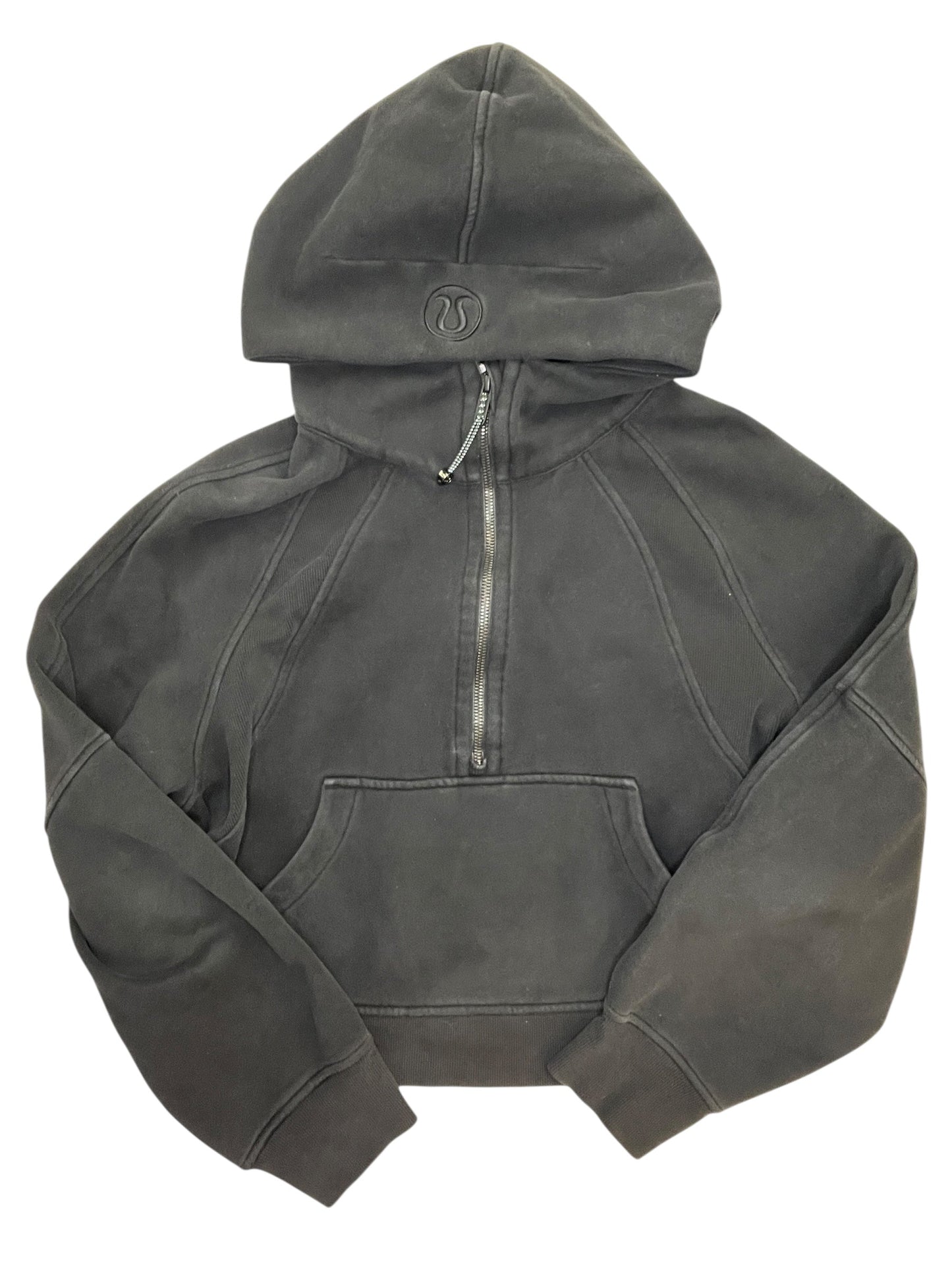 Athletic Jacket By Lululemon In Black, Size:M