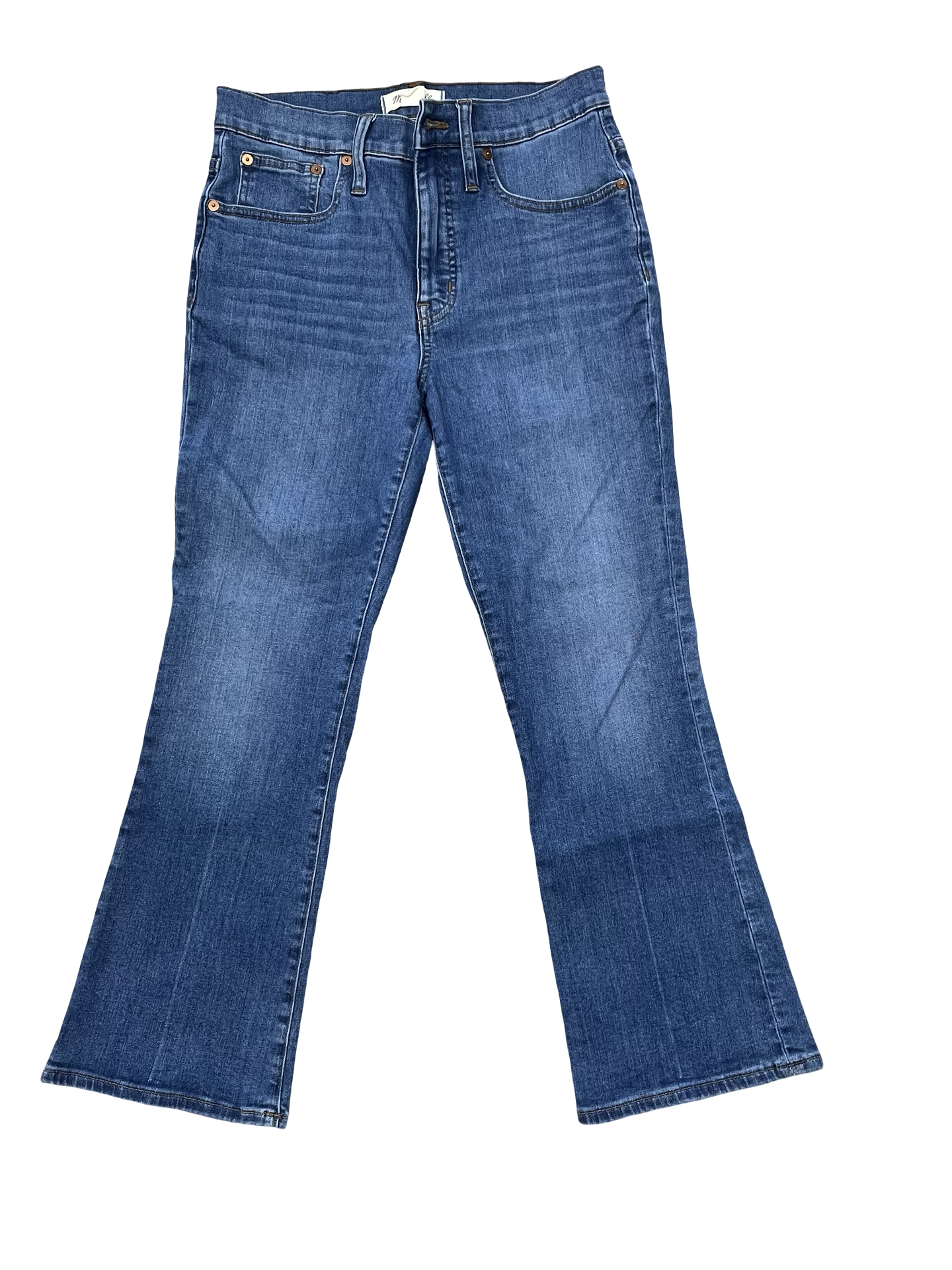 Jeans Boot Cut By Madewell In Blue Denim, Size:4