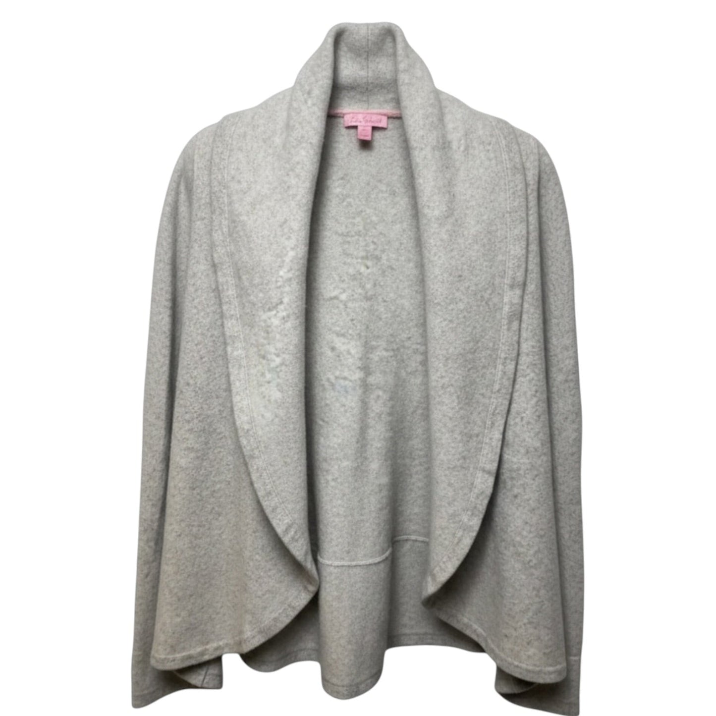 Sweater Cardigan Cashmere Designer By Lilly Pulitzer In Grey, Size: L