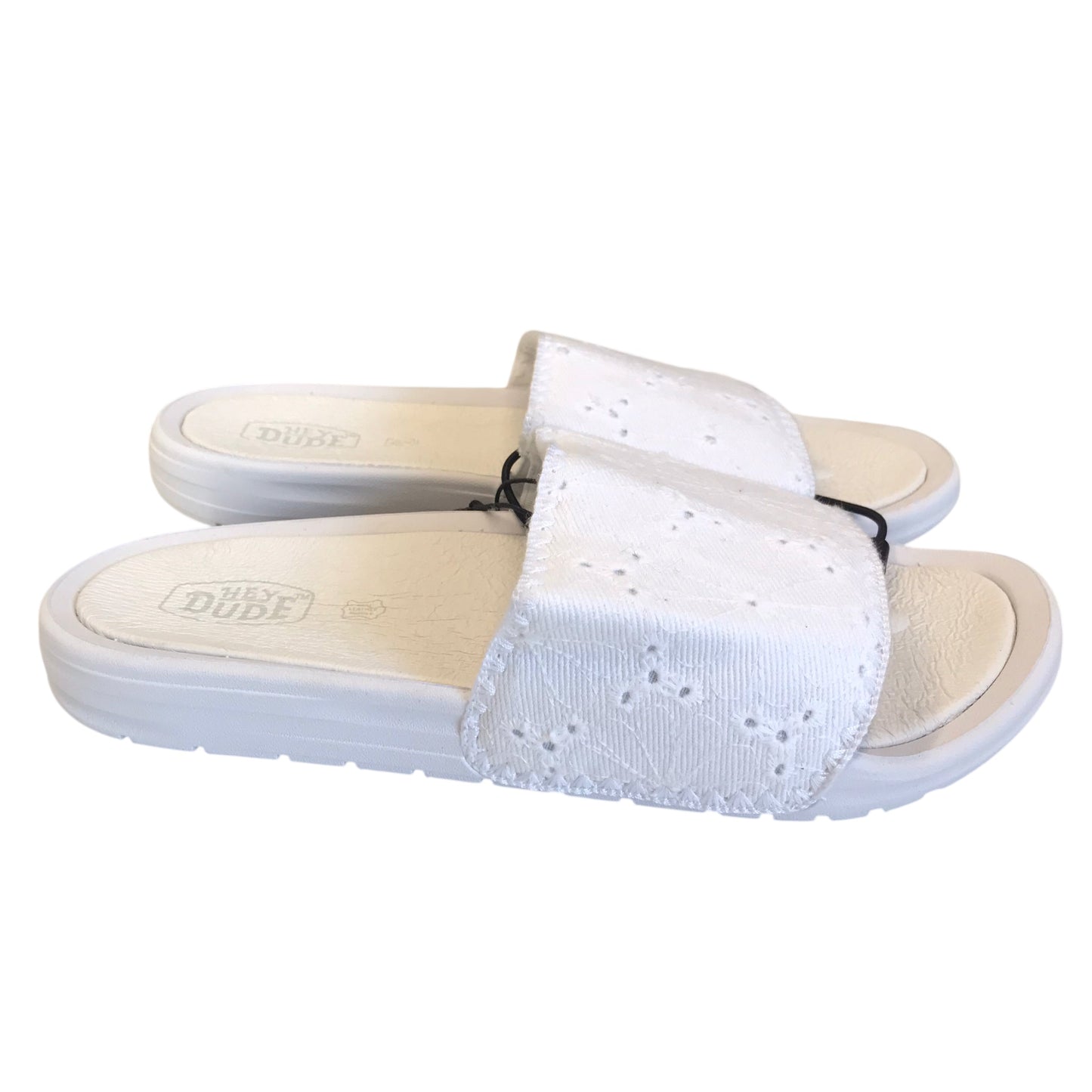 Sandals Flats By Hey Dude In White, Size:8