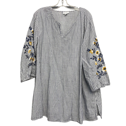 Top 3/4 Sleeve By J. Jill In Striped Pattern, Size:3X