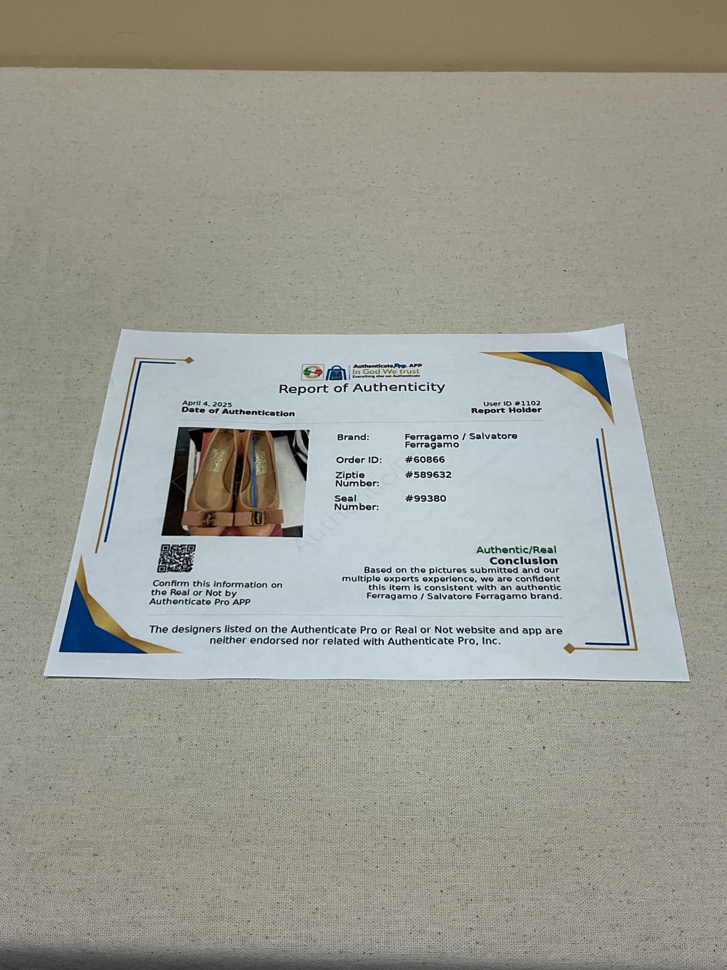 Shoes Designer By Ferragamo In Tan, Size:6.5