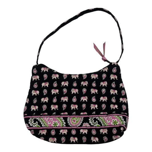 Handbag By Vera Bradley In Black & Pink, Size:Small