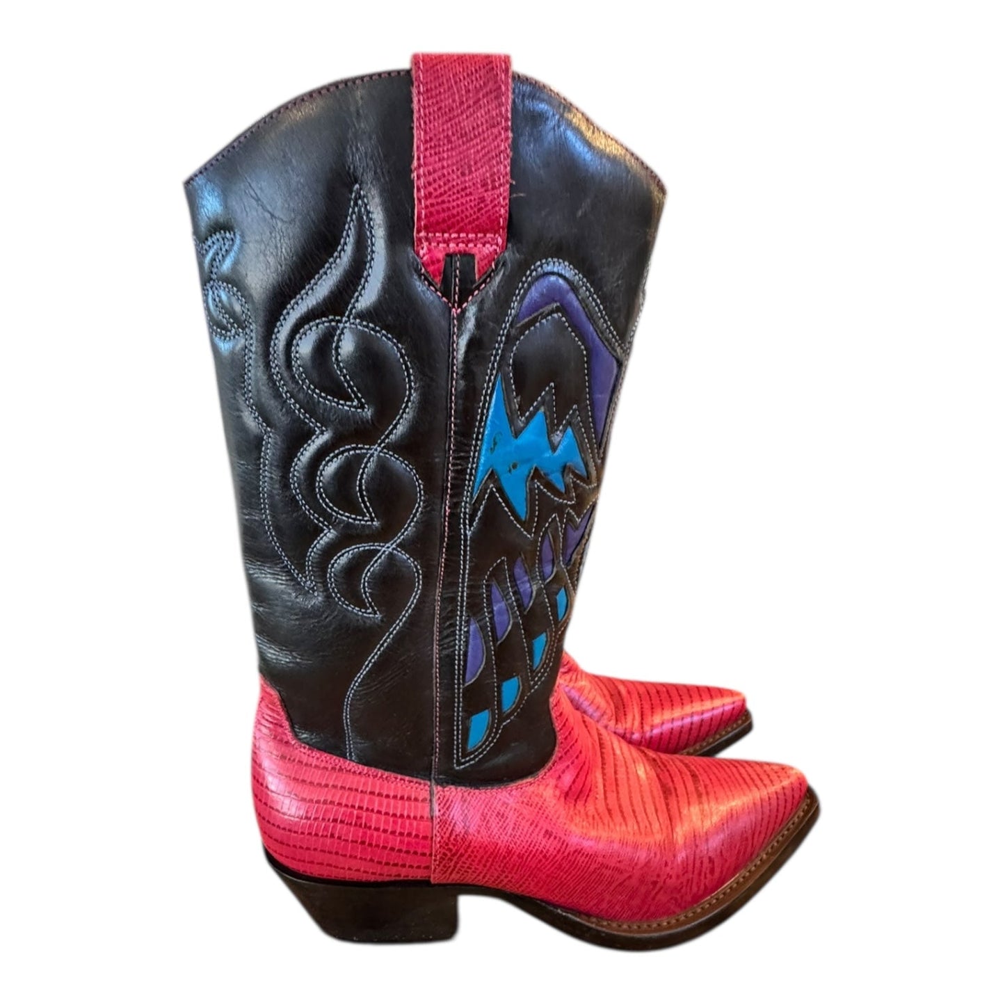 Boots Western By Nine West In Multi, Size:8