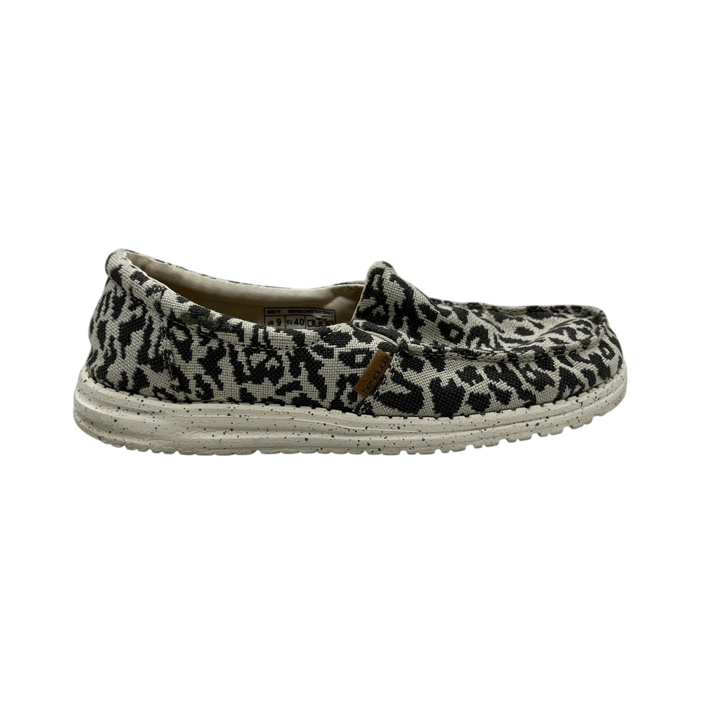 Shoes Flats By Hey Dude In Animal Print, Size:9