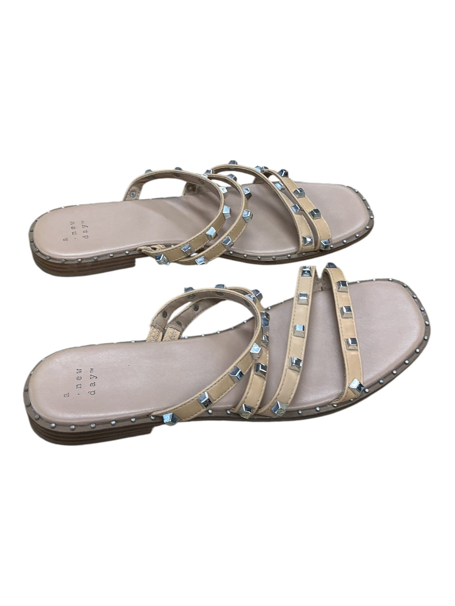 Sandals Flats By A New Day In Tan, Size:9.5