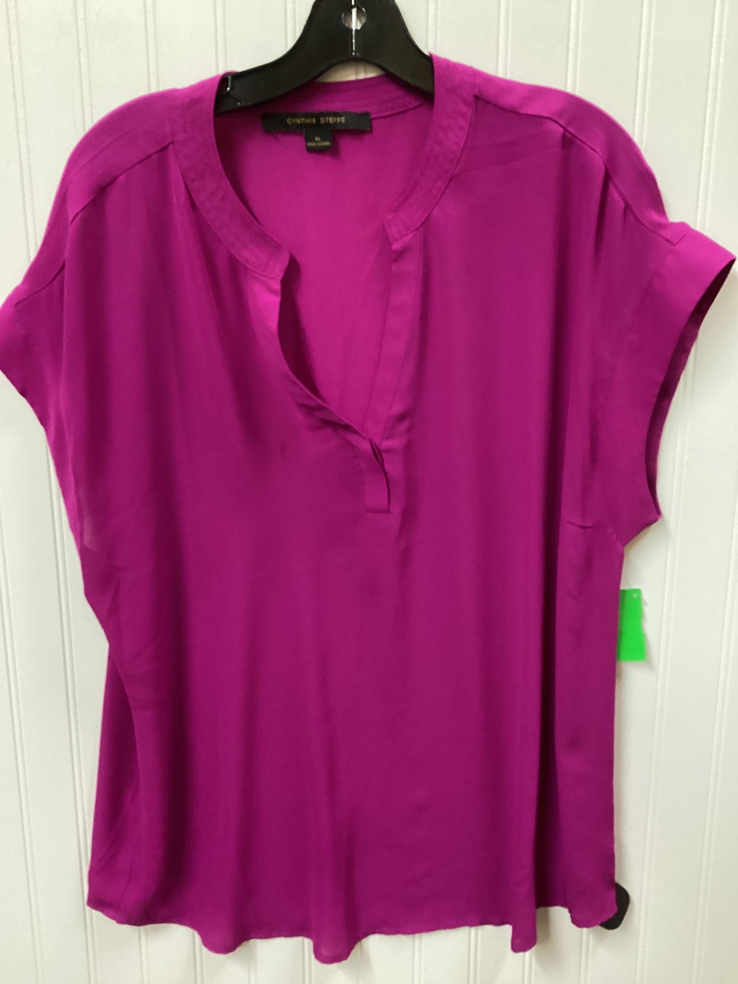 Blouse Sleeveless By Cynthia Steffe In Purple, Size:Xl