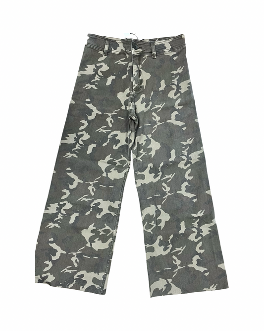 Jeans Wide Leg By Miou Muse In Camouflage Print, Size:L