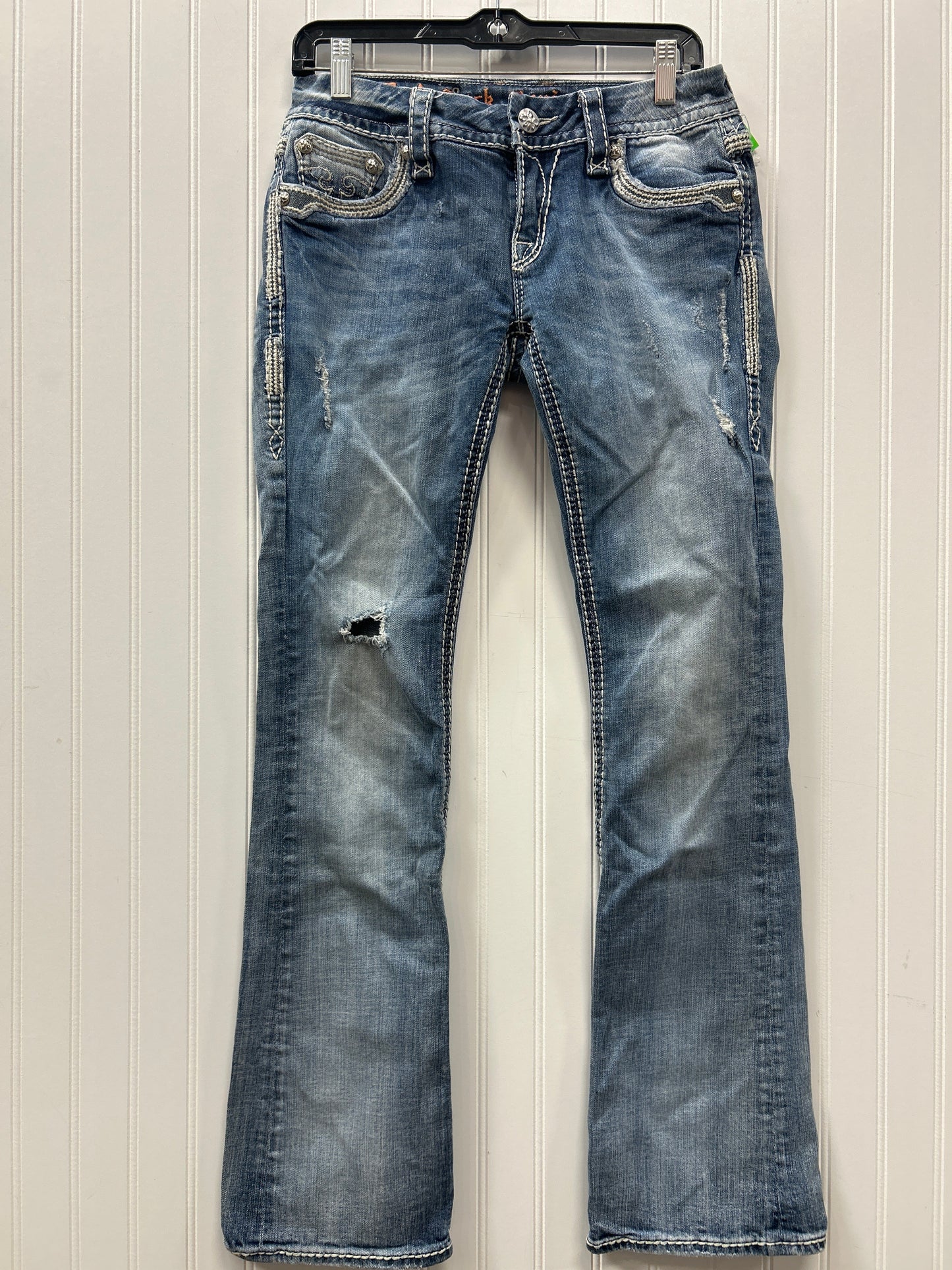 Jeans Straight By Rock Revival In Blue Denim, Size:6
