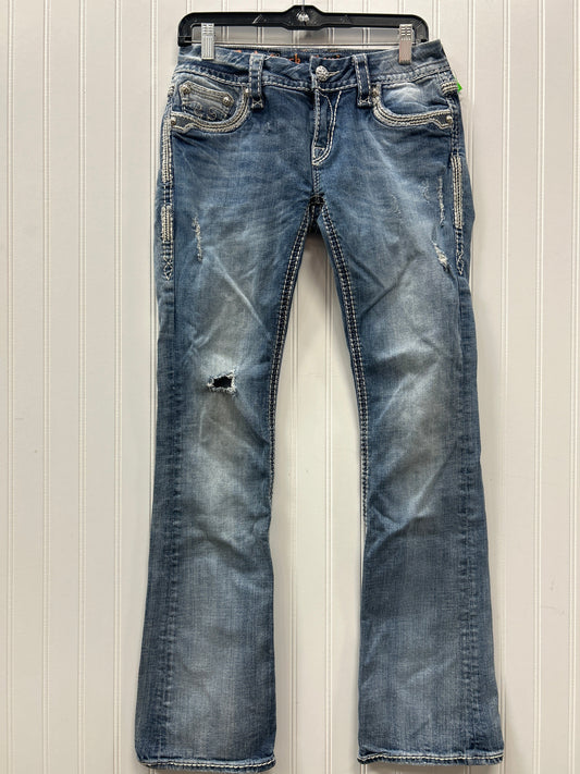 Jeans Straight By Rock Revival In Blue Denim, Size:6