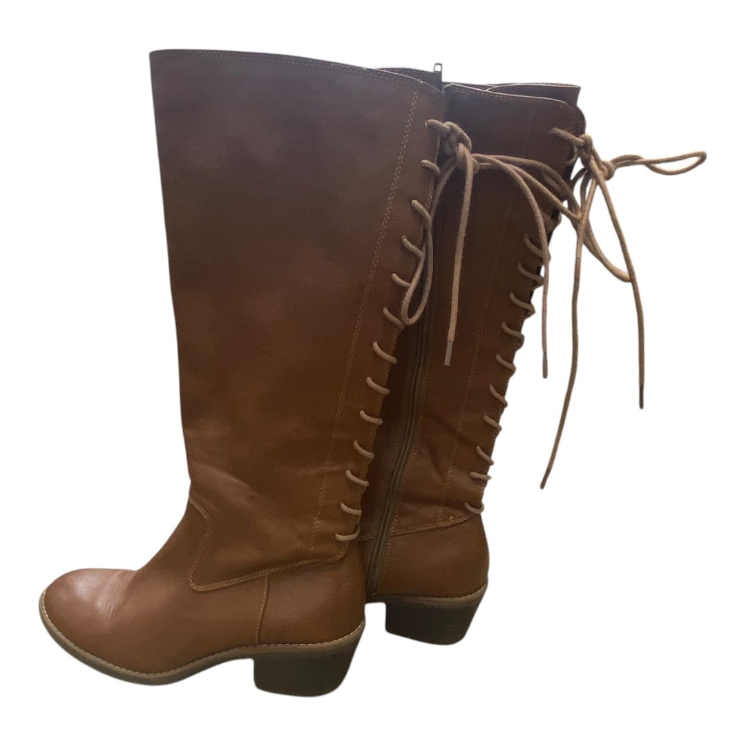 Boots Mid-Calf Heels By Sofft In Brown, Size:8