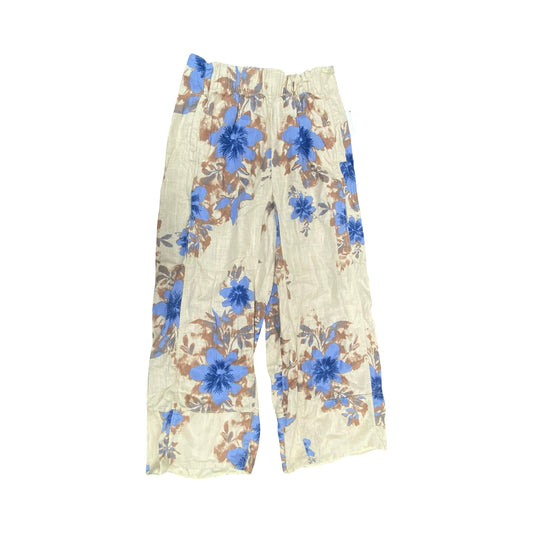 Pants Wide Leg By Free People In Blue & Tan, Size:S