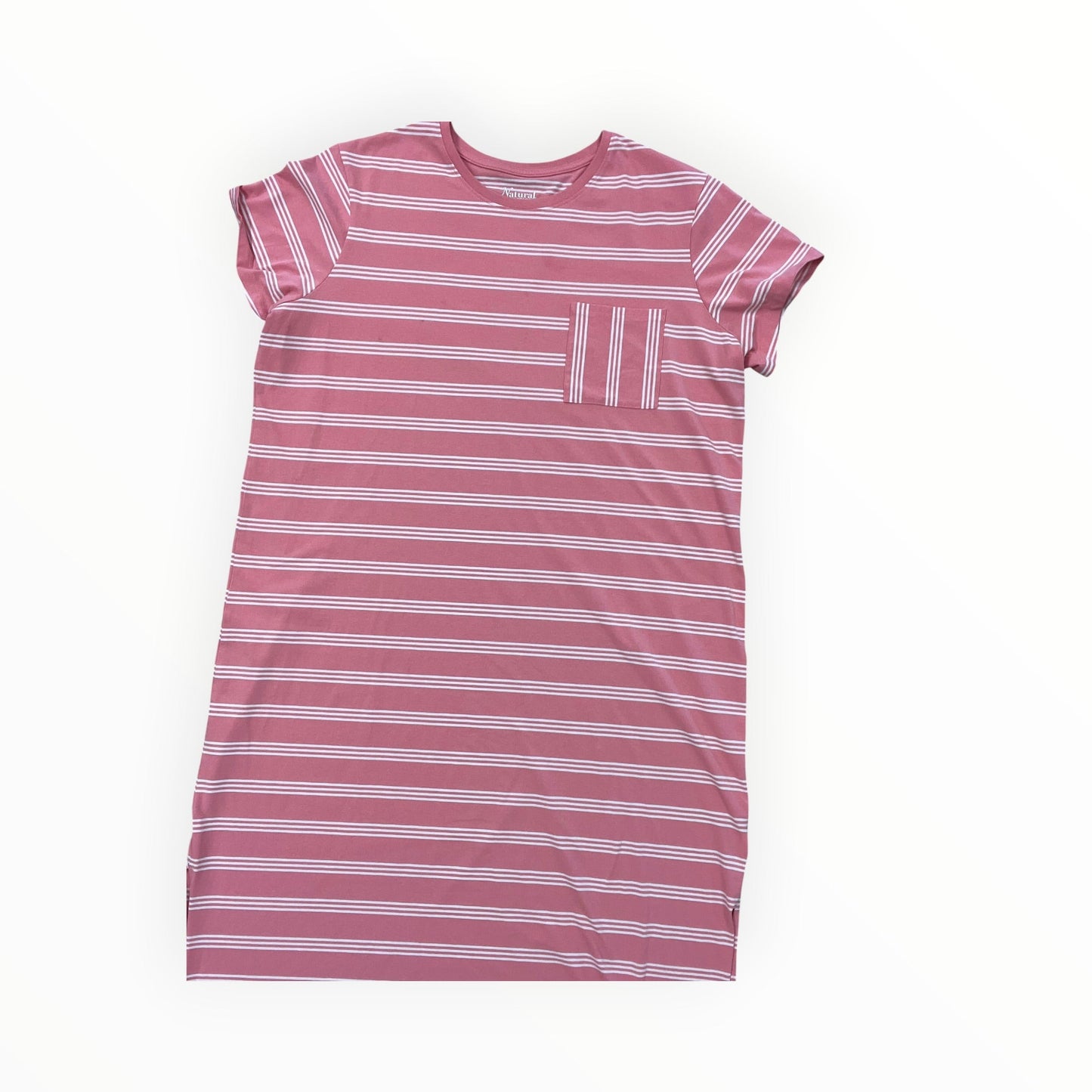 Dress Casual Maxi By Natural Reflections In Pink & White, Size:1X