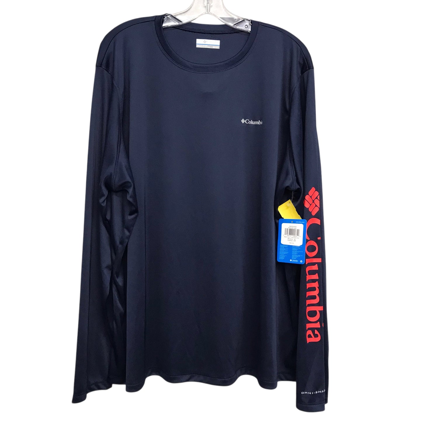 Athletic Top Ls Crewneck By Columbia In Navy, Size:3X