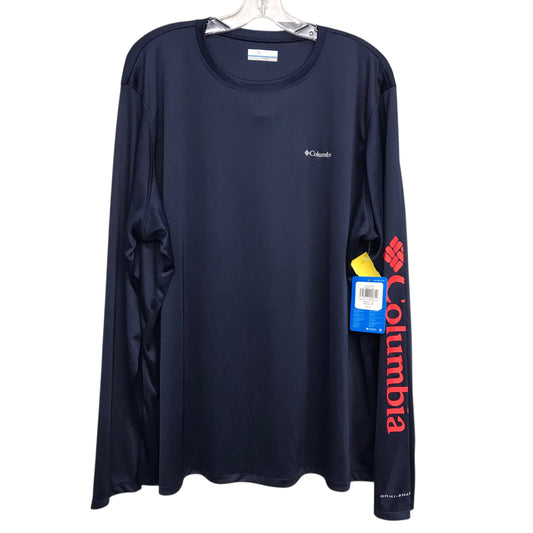 Athletic Top Ls Crewneck By Columbia In Navy, Size:3X
