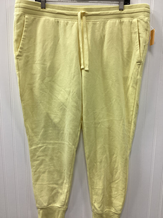 Athletic Pants By Amazon Essentials In Yellow, Size:Xl