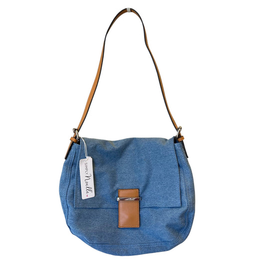 Handbag By Simply Noelle In Blue Denim, Size:Medium