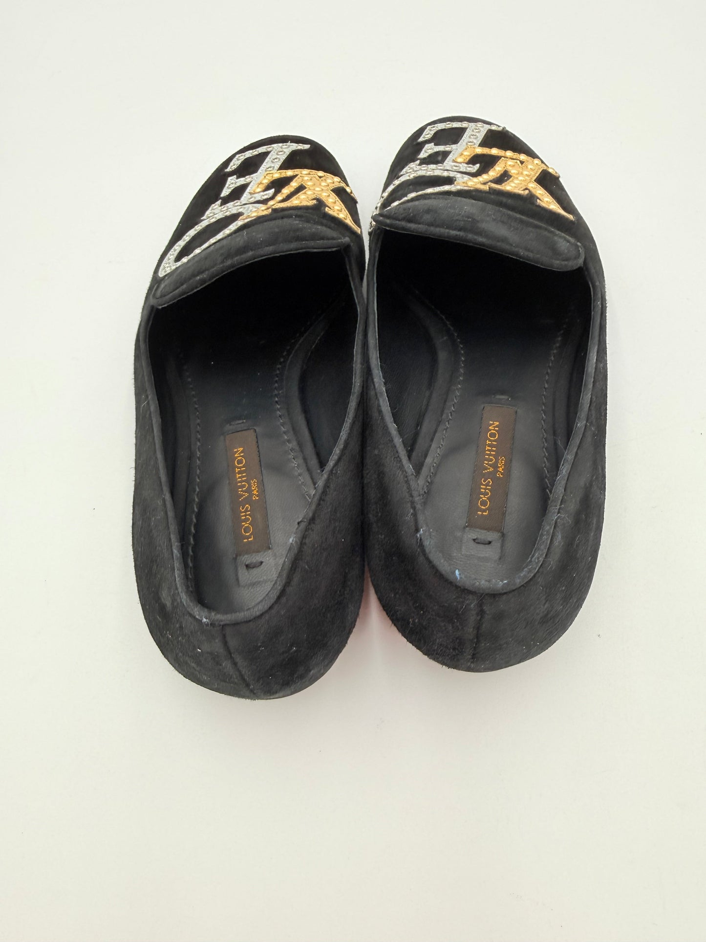 Shoes Luxury Designer By Louis Vuitton In Black, Size:5