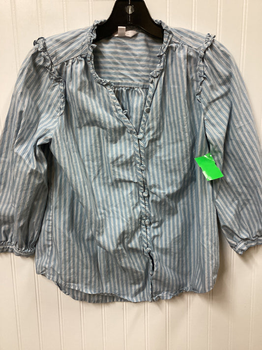 Blouse Ls By Lc Lauren Conrad In Blue, Size:Xs