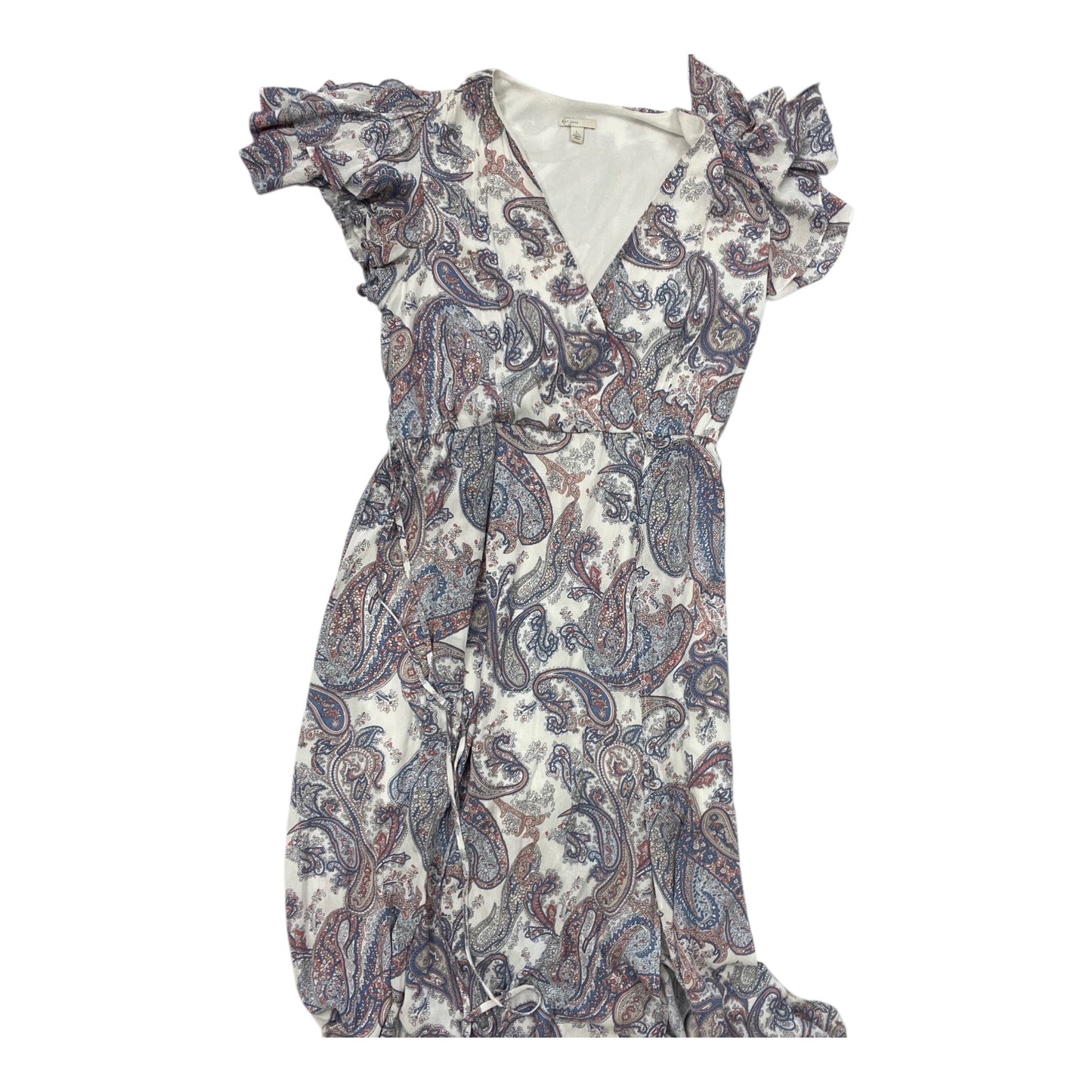 Dress Casual Maxi By C Est. 1946 In Blue & White, Size:L