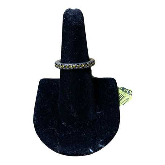 Ring Band By Lia Sophia In Silver & Yellow size 8