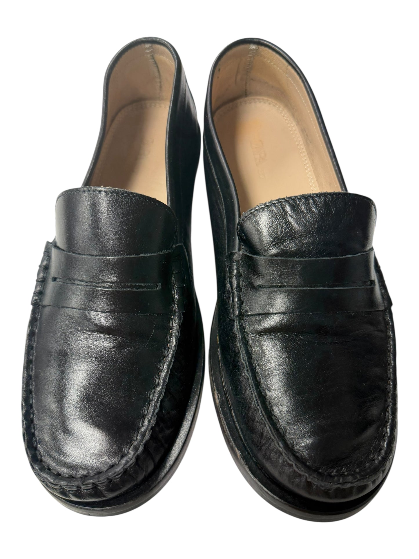 Shoes Flats By Zara In Black, Size:6.5