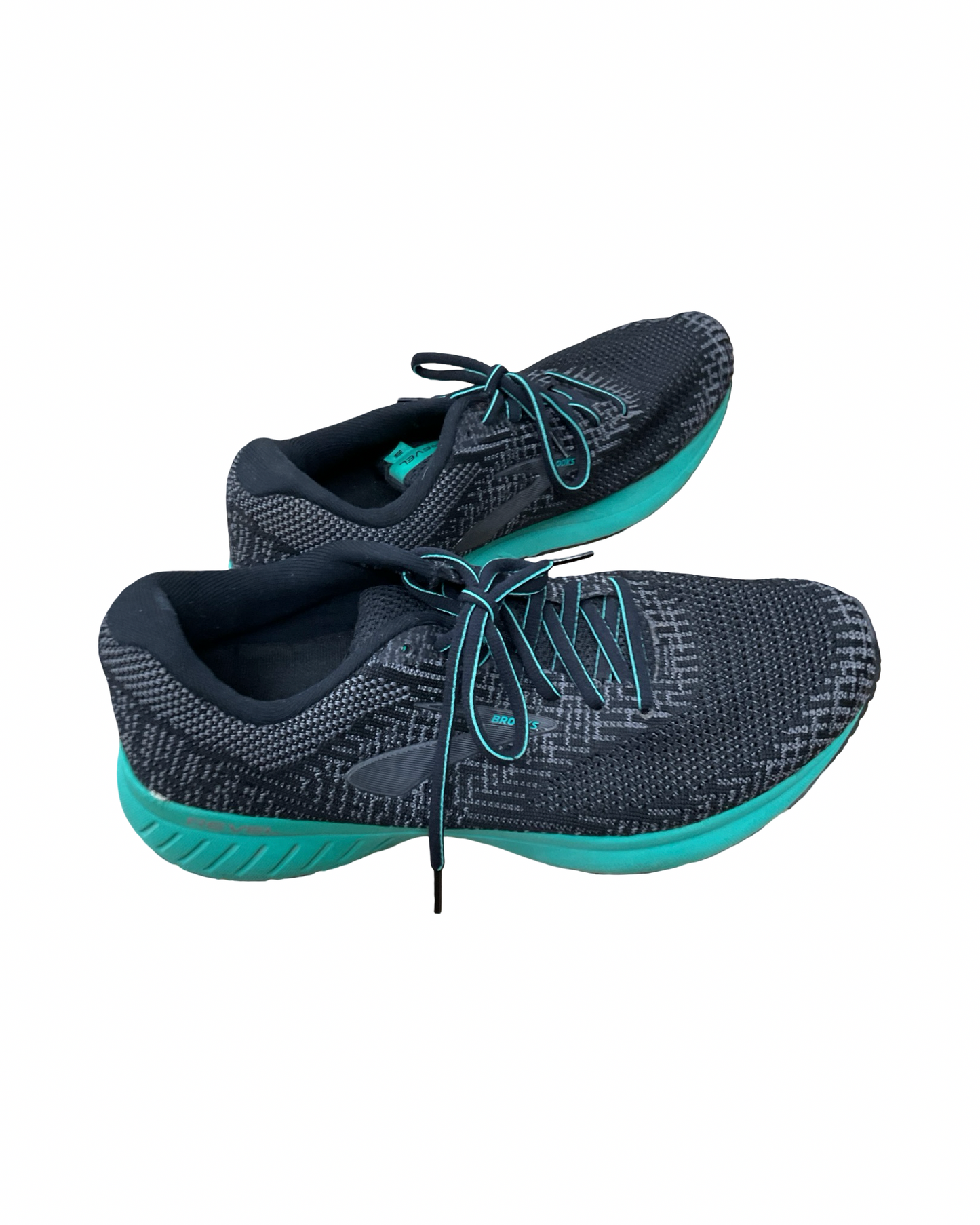 Shoes Athletic By Brooks In Black & Green, Size:11
