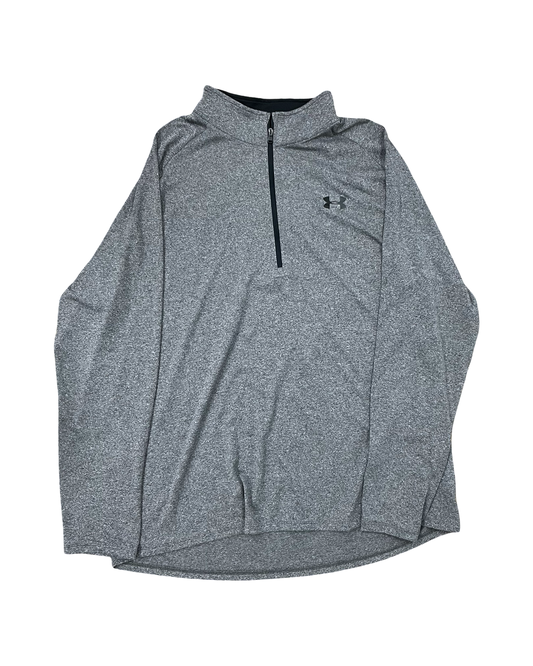 Athletic Top Ls Crewneck By Under Armour In Grey, Size:2X
