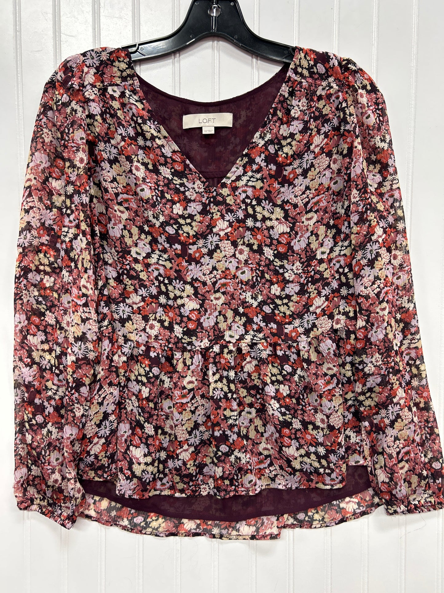 Top Ls By Loft In Purple, Size:Xs