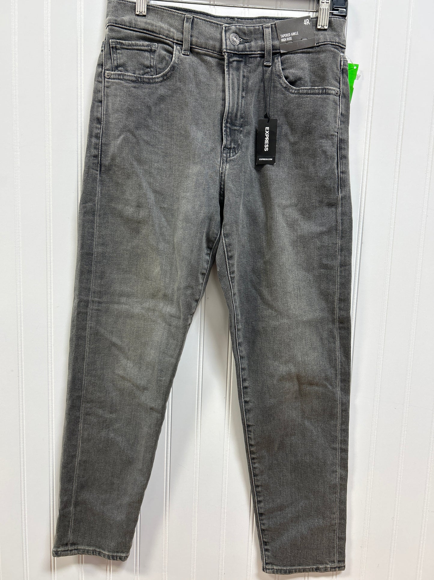 Jeans Cropped By Express In Black Denim, Size:4 NWT