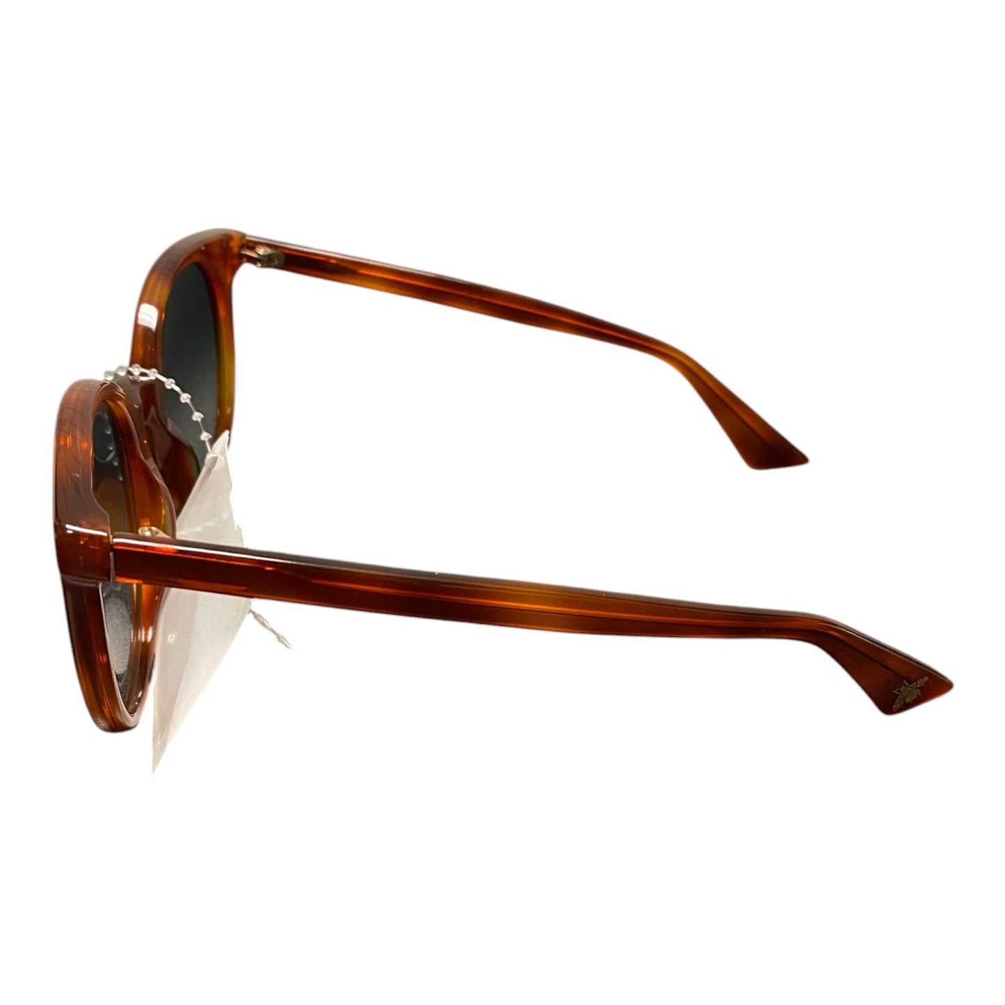 Sunglasses Luxury Designer By Gucci In Gold, Size: