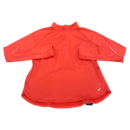 Athletic Sweatshirt Collar By Asics In Red, Size:L