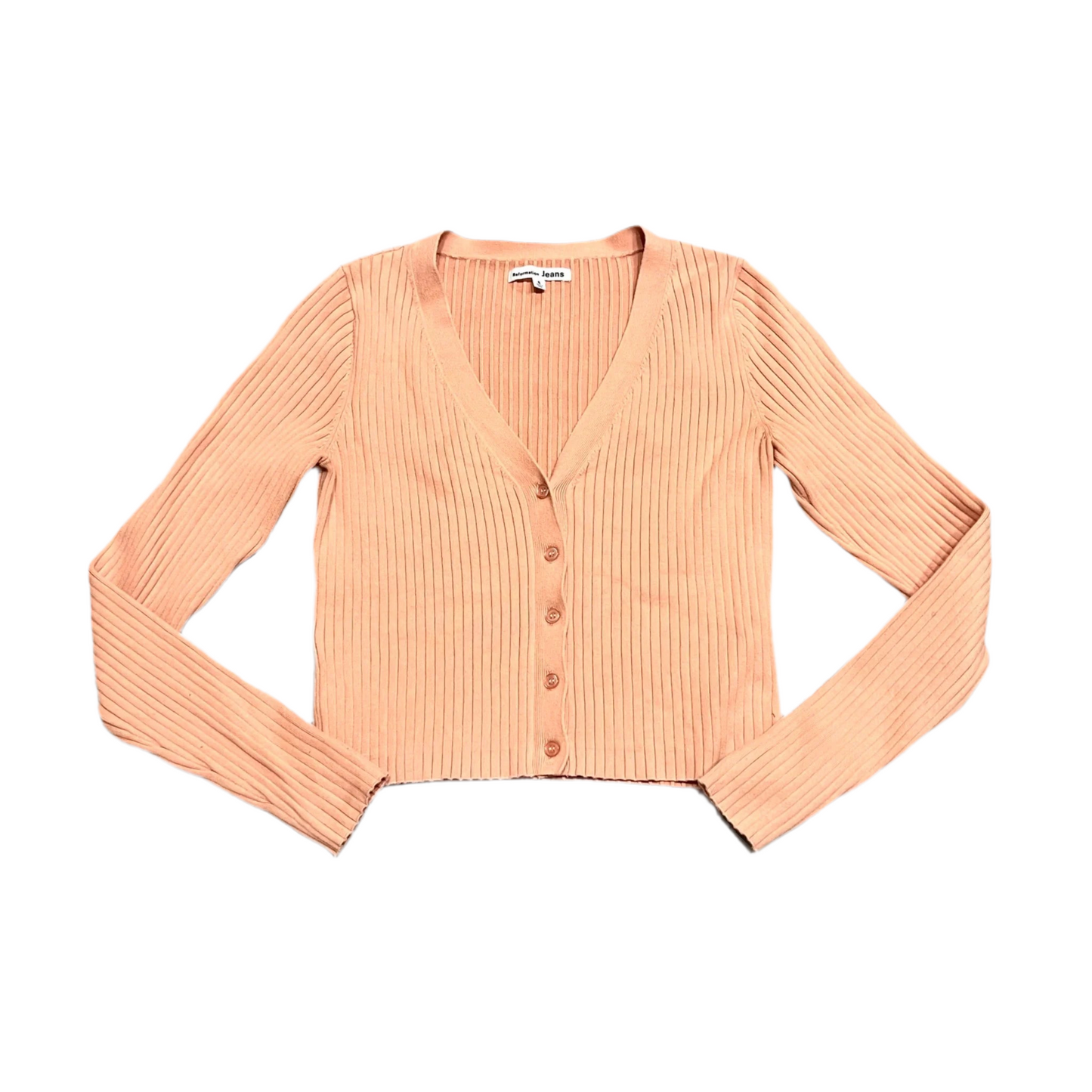Sweater Cardigan By Reformation In Orange, Size: S