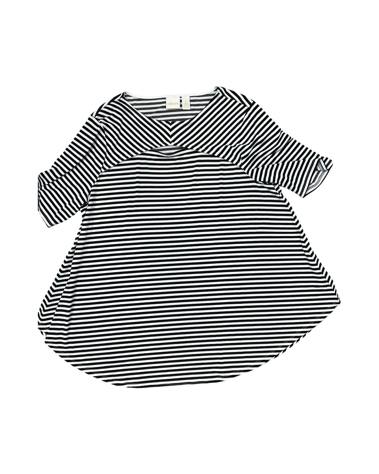 Top Ss By Chicos In Black & White, Size:L