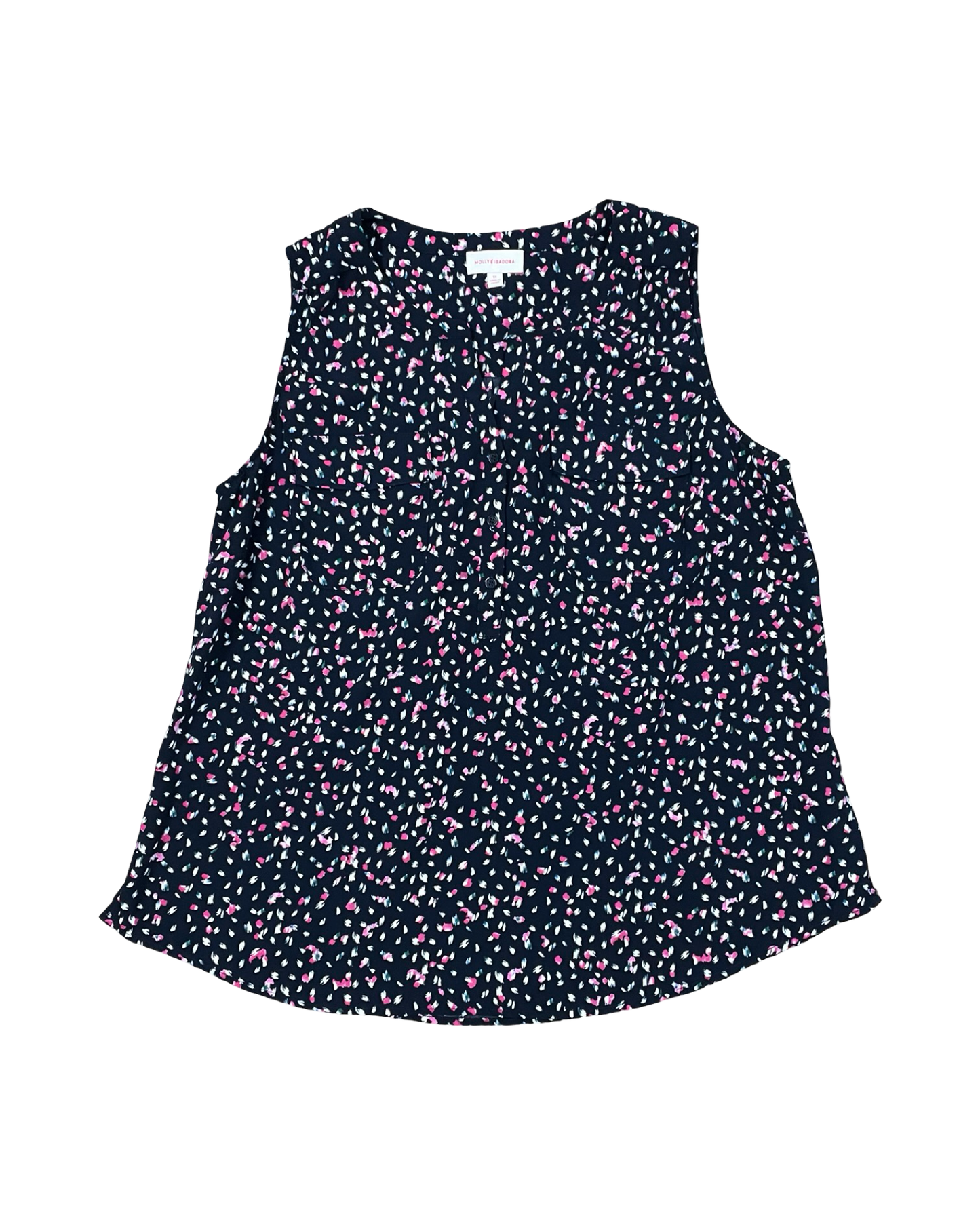 Top Sleeveless By Clothes Mentor In Blue & Pink, Size:1X
