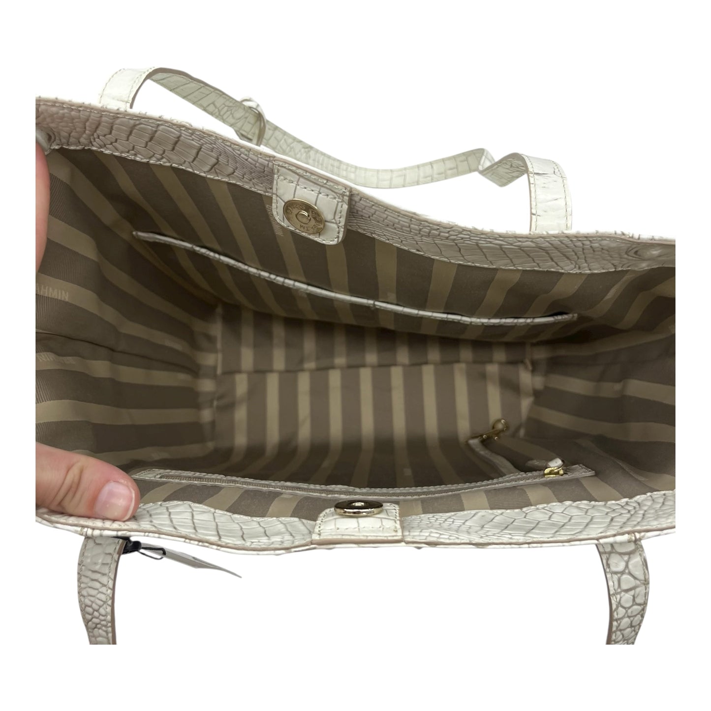 Handbag Designer By Brahmin In Tan, Size:Large