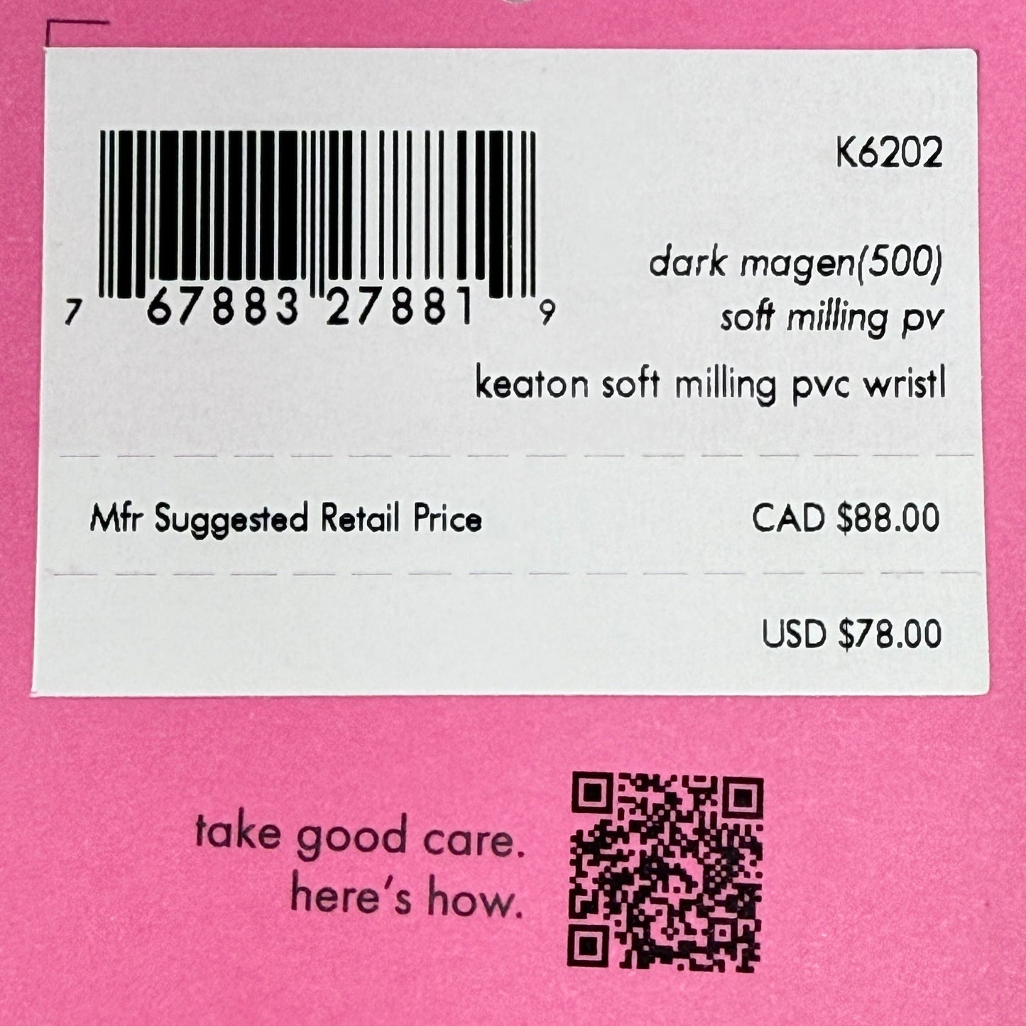 Keaton Soft Milling PVC Wristlet Designer By Kate Spade, Size: Small