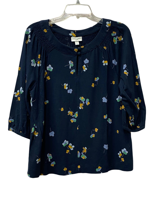 Top 3/4 Sleeve By J. Jill In Blue, Size:S